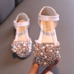 Shoes Pearl Rhinestones Shining Kids Princess Shoes Baby Girls Shoes For Party