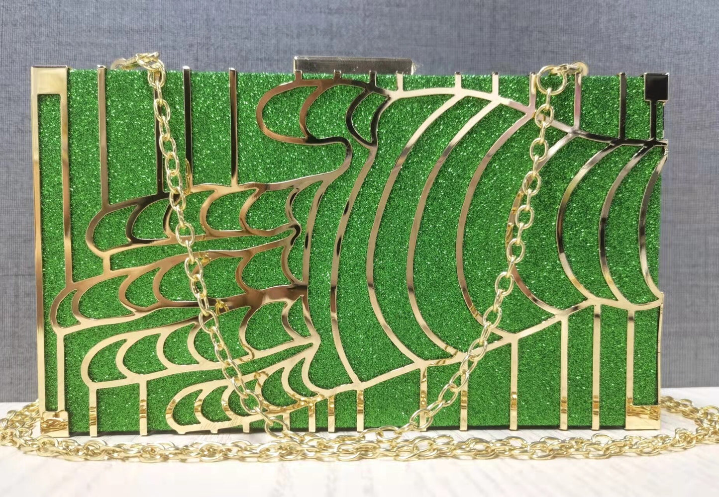 Luxury Evening Bag Women Party Banquet Glitter Bag Gold Wedding Clutches