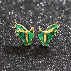Fashion Enamel Dragon Rings Punk Viking Animal Snake Adjustable Finger Ring
