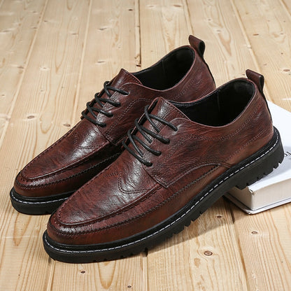 Men Quality Leather Shoes British Business lace up fashion