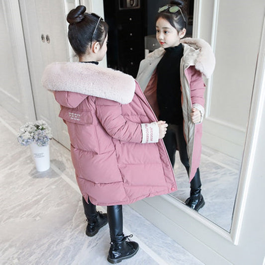 Girl Winter Jacket Kids Outdoor Warm Coat Thick Parka Children Clothing