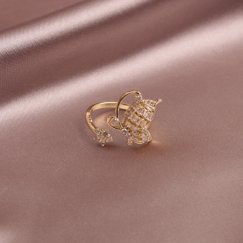 design fashion jewelry copper inlaid zircon light luxury opening delicate smart