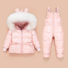 children down jacket suits for  baby  two-piece padded jacket