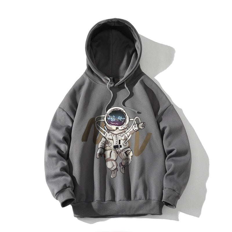 Fashion Black White Sweatshirt Men Hip Hop Long Sleeve Pullover Hoodies