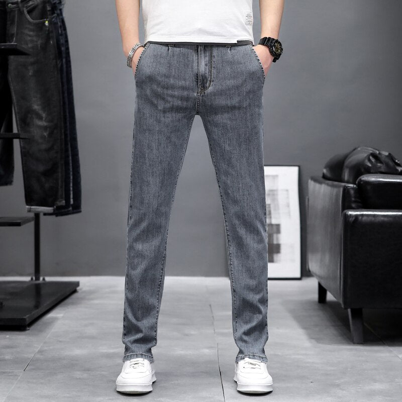 Stretch Skinny Jeans Men Fashion Casual Slim Fit Denim Designer Elastic Pants