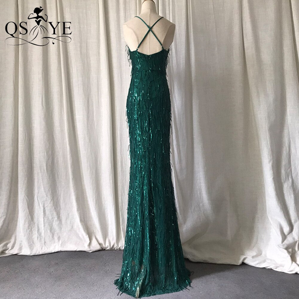 Homecoming Dresses: Evening Dresses Sequin Mermaid Long Party Dress Halter Neck