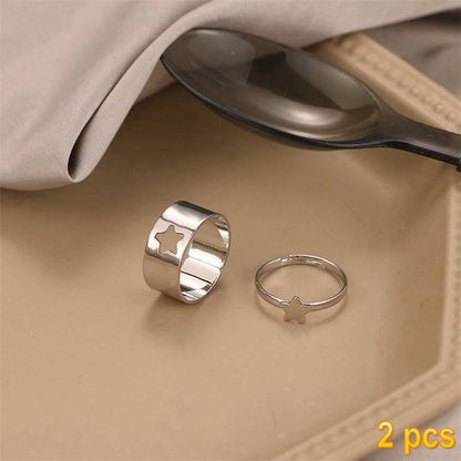 Trendy Gold Butterfly Rings For Women Men Lover Couple Rings Set