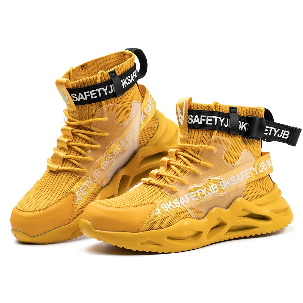 Men Safety Shoes Steel Toe Man Security Boots Anti-smashing Work Men Casual