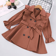 Toddler Girls Clothes Autumn Winter Long Sleeve Fashion Trench Coats
