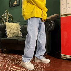 Loose Straight Men Jeans asthetic New Man Jeans Pants for boy Casual