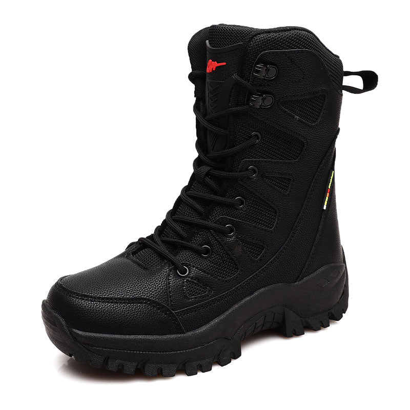 Warm Plush Snow Boots Men Lace Up Casual High Top Men Boots