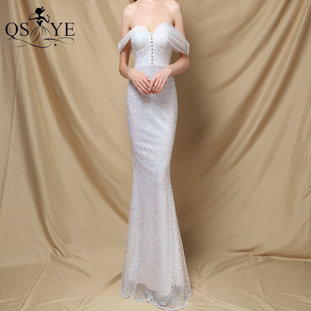 Homecoming Dresses: Prom Dress Side Sleeves Mermaid Evening Gown Buttons Sequin