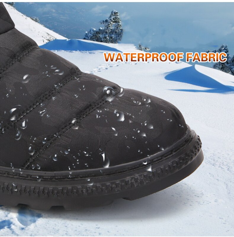 Plus Size  Men Boots Lightweight Winter Shoes for Men Snow Boots Waterproof