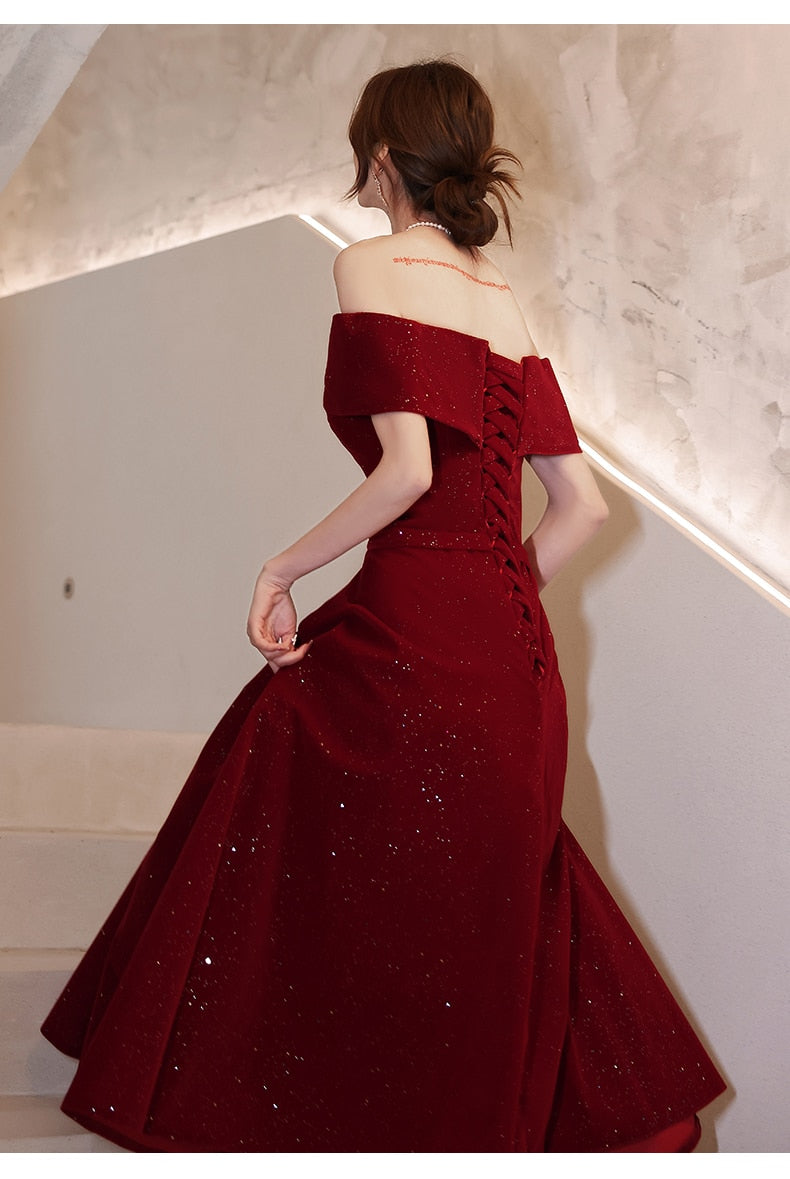 Homecoming Dresses: Off The Shoulder Evening Dress Elegant Engagement Dresses