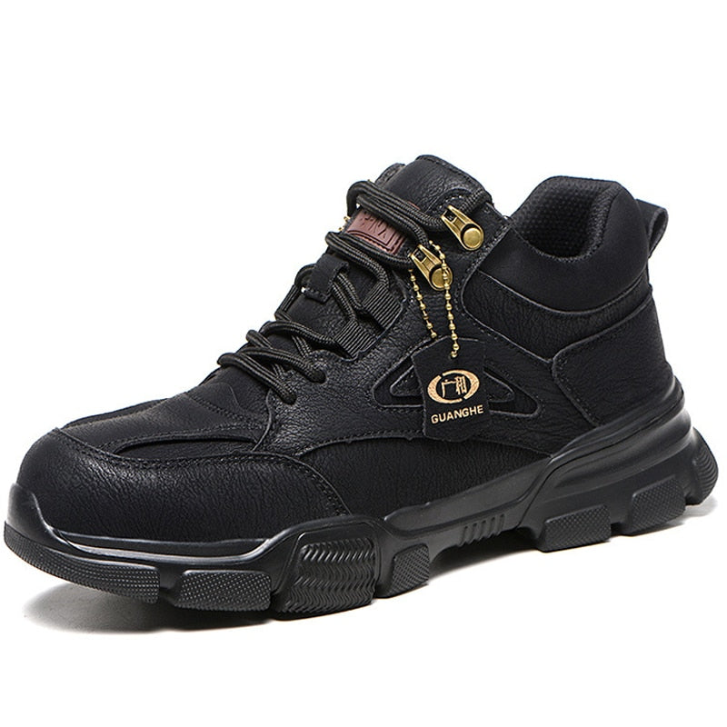Work Safety Shoes Steel Toe Anti-puncture Indestructible Men Safety Boots