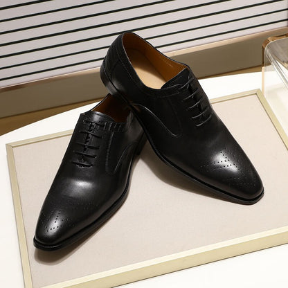 Genuine Leather Men Dress Shoes Handmade Office Business Wedding
