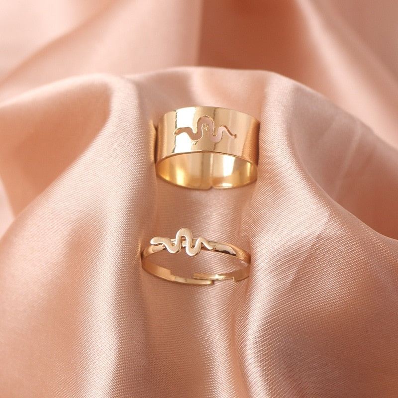 Silver Color Butterfly Rings For Women Men Lover Couple Ring Set Friendship