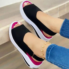 Women Sandals Heels Sandals Peep Top Summer Shoes Women Platform