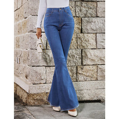 Women's Raw Hem Flare Jeans