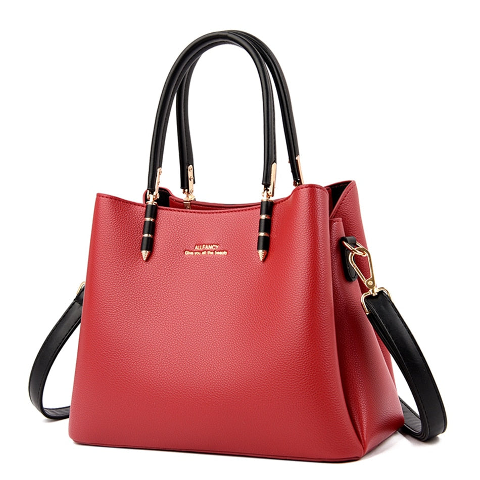 Vintage Women Handbags High Quality Leather Totes Bag Female Top