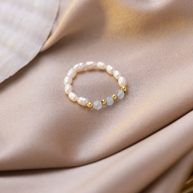 Kpop Cute Multi Beaded Imitation Pearl Colorful Crystal Adjustable Rope