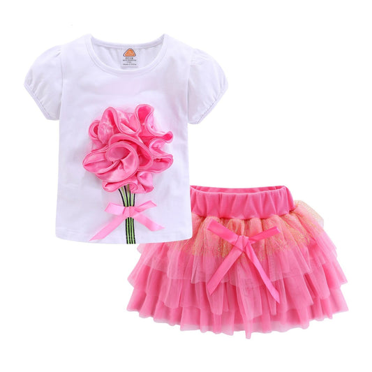 Mudkingdom Cute Girls Outfits Boutique 3D Flower Lace Bow Tulle