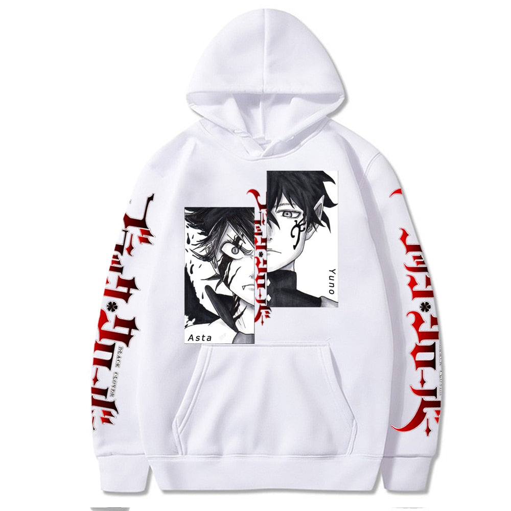 Cool Hoodie Sweatshirt Japanese Anime Harajuku Asta Graphic Hoodie Black Clover