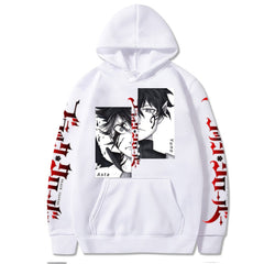 Cool Hoodie Sweatshirt Japanese Anime Harajuku Asta Graphic Hoodie Black Clover