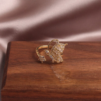 design fashion jewelry copper inlaid zircon light luxury opening delicate smart