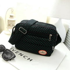 Fashion Polka Dot Multicolor Printed Canvas Women's Crossbody Bag Trend