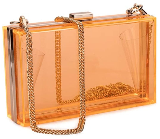 Women Acrylic Clear Purse Cute Transparent Crossbody Bag Lucite See Through