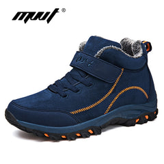 Waterproof Winter Men Boots with Fur Warm Snow Women Boots Men Work