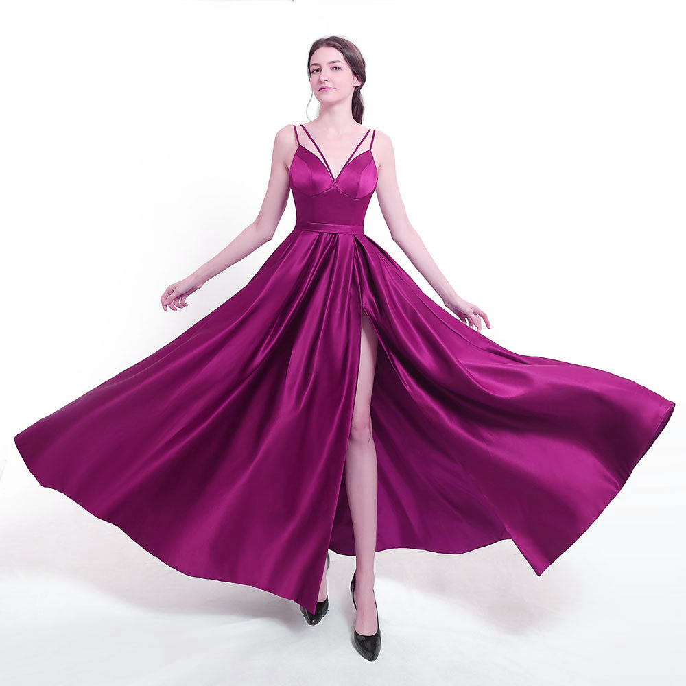 Homecoming Dresses: Prom Party Evening Dresses Side Slit Robe
