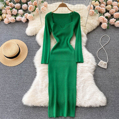 Dresses For Women Strapless Ribbed Knitted Bodycon Dress Women