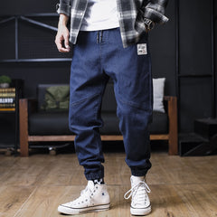 Plus Size Jeans Men Loose Joggers Streetwear Harem Jeans Cargo Pants