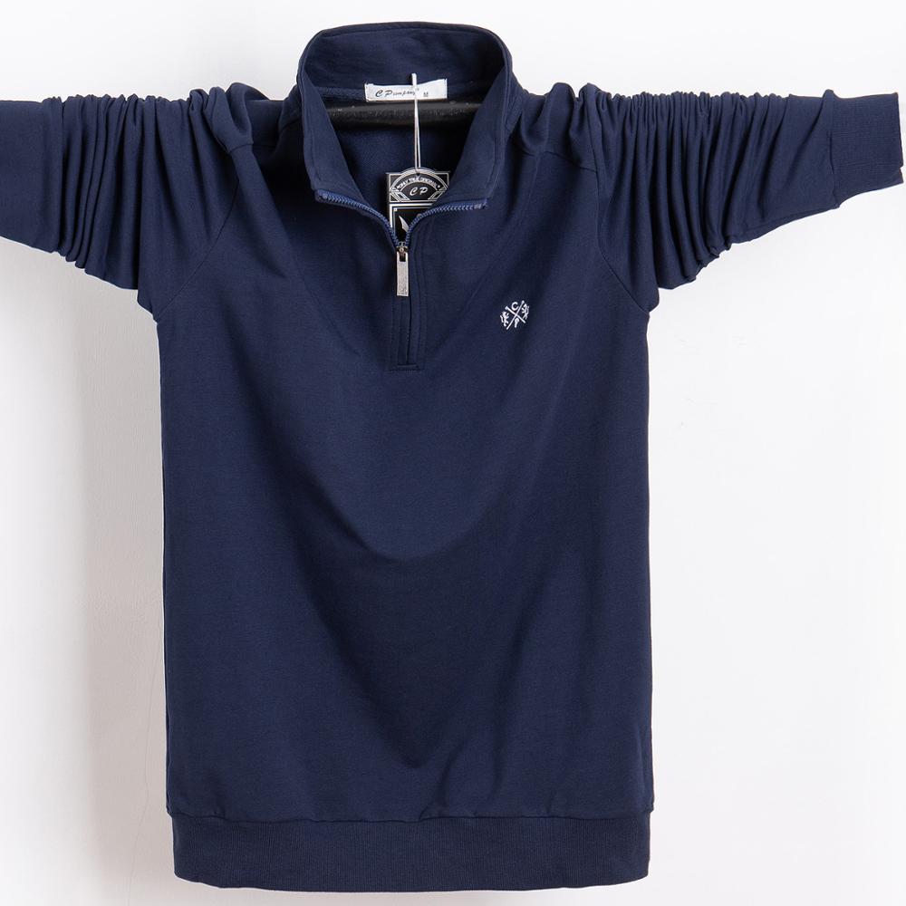 Men Polo Shirt Pure Cotton Men Business Casual Male Polo Shirt Autumn