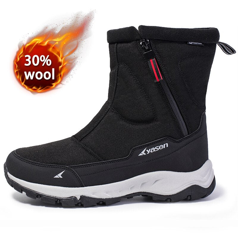 Fashion Snow Boots Men waterproof winter men‘s boots plush