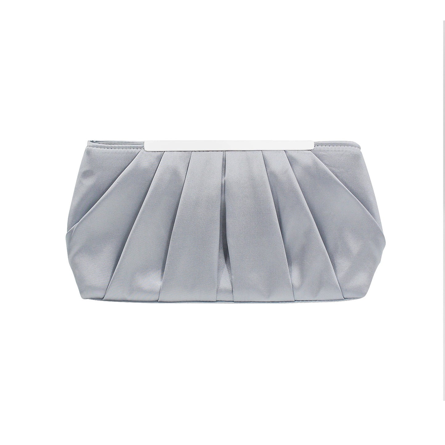 Solid Silk Satin Evening Bag Women Elegant Ruched Clutch Bags Wedding Bride