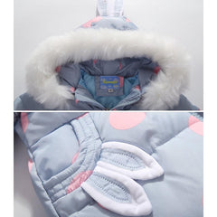 Russian Winter Suit for Children Baby Girl Down Jacket and Pants