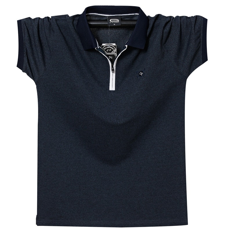 Newest Men Polo Shirt Summer Breathable Turn-down Collar Cotton Embroidery