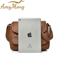 Women Fashion High Quality Leather Handbag Purses Female Retro Shoulder