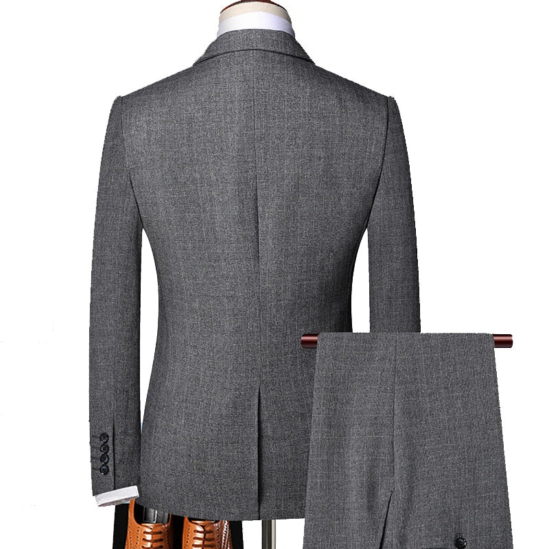 Tuxedo for Mens: Shenrun Men Suits Spring Autumn Business Formal Casual 3 Pieces Suit