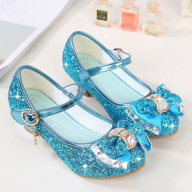 Spring Crystal Children Shoes Girls Princess Shoes Glitter Baby Dance