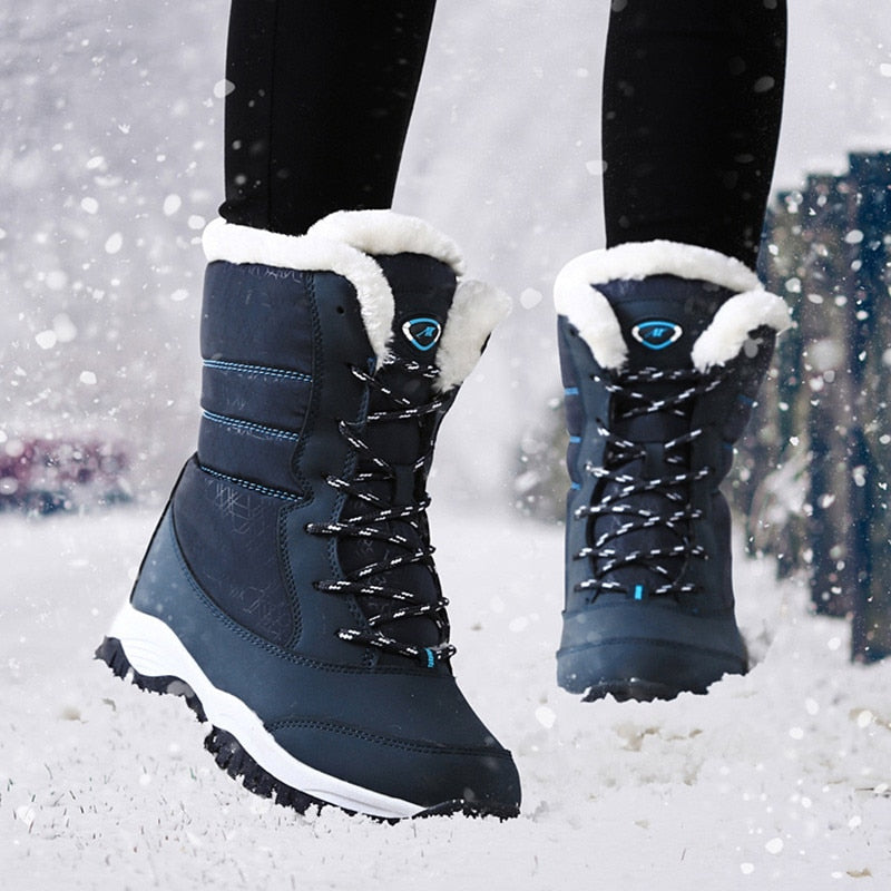 Women Boots Waterproof Winter Shoes Women Snow Boots Platform Keep Warm