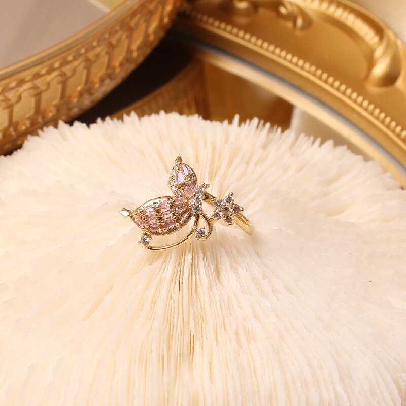 design fashion jewelry copper inlaid zircon light luxury opening delicate smart