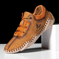 Handmade Leather Shoes Men Casual Sneakers Driving Shoe Leather Loafers Men