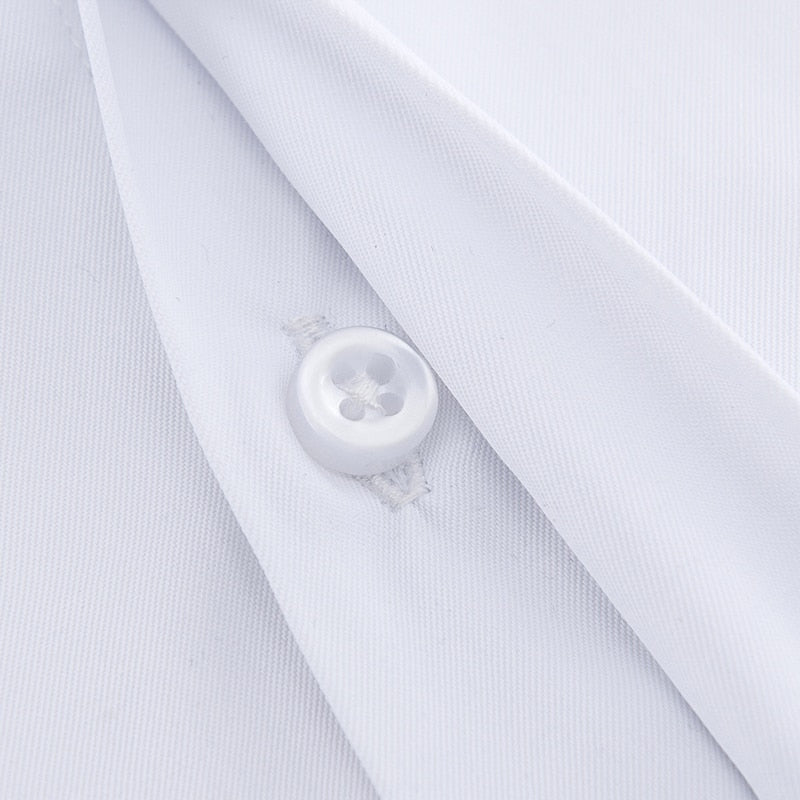 Men's Classic French Cuff Dress Shirts Long Sleeve No Pocket Tuxedo Male