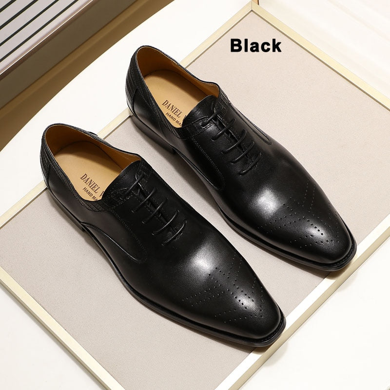 Genuine Leather Men Dress Shoes Handmade Office Business Wedding