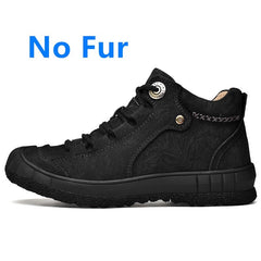 Luxury Outdoor Men's Boots Genuine Leather Casual Shoes Motorcycle