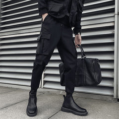 Black Cargo Pants Joggers Men Harajuku Swag Streetwear Military Techwear